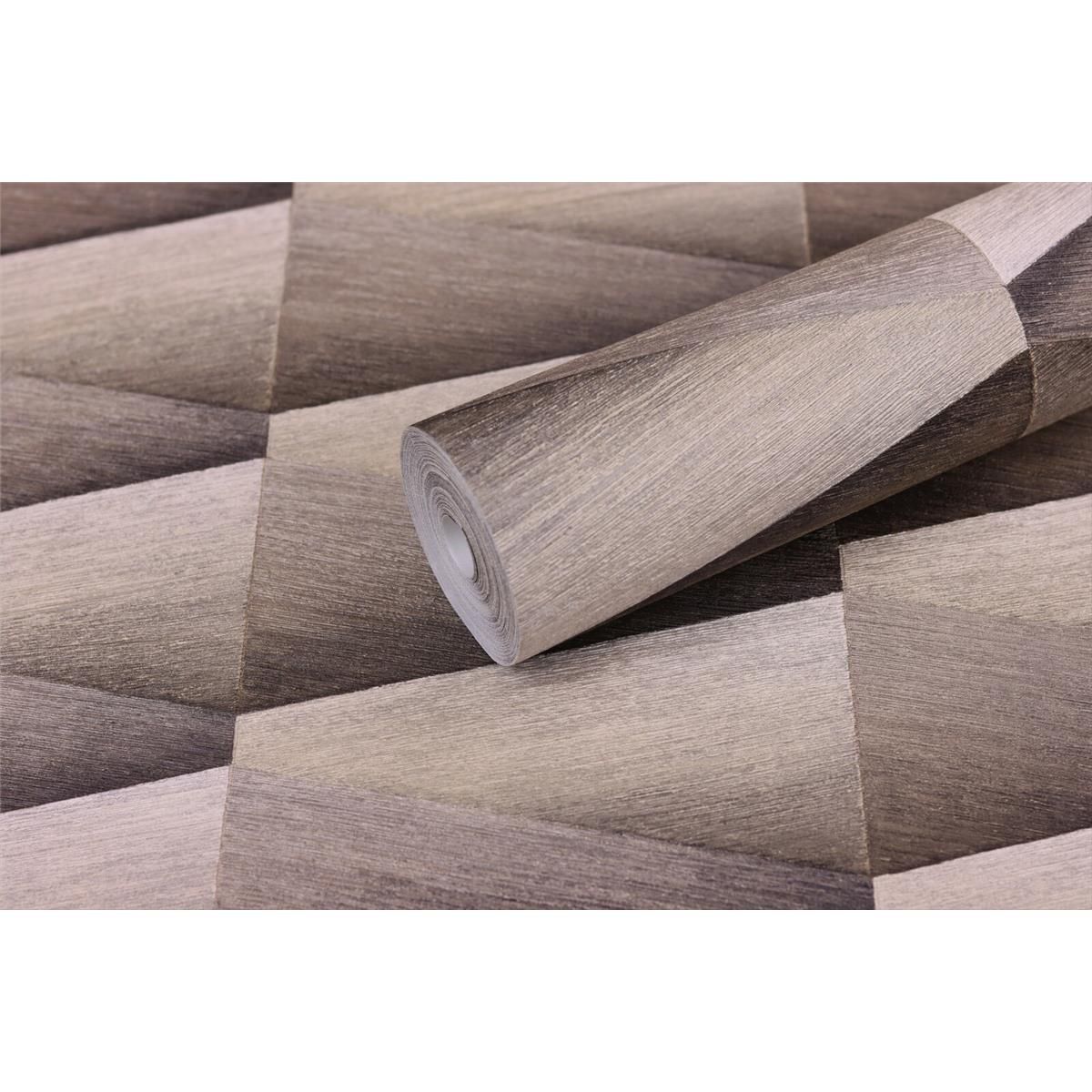 Tapete Modern graphisch Vinyltapete Mattgold versetzter Ansatz 53 cm x 10,05 m