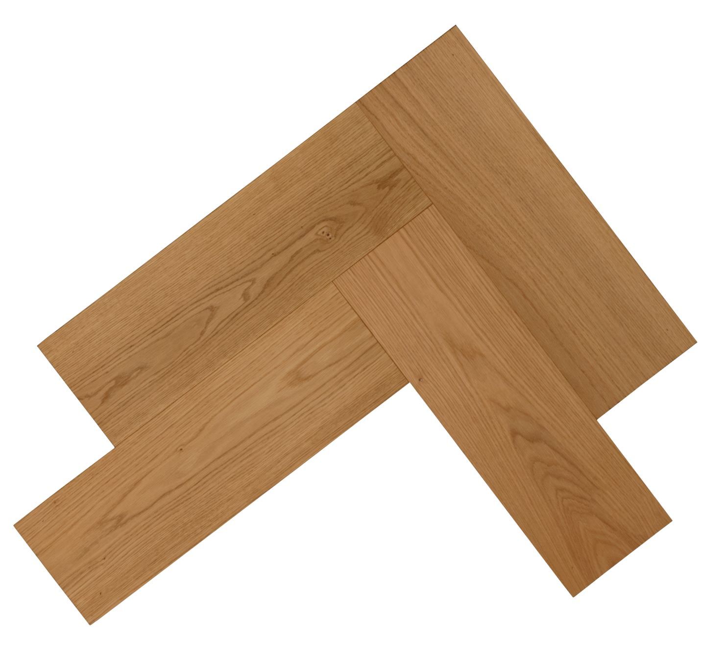 Fertigparkett 2-Schicht Eiche Markant Fischgrät 90°- 750 mm 14x150 mm gebürstet endgeölt Pure