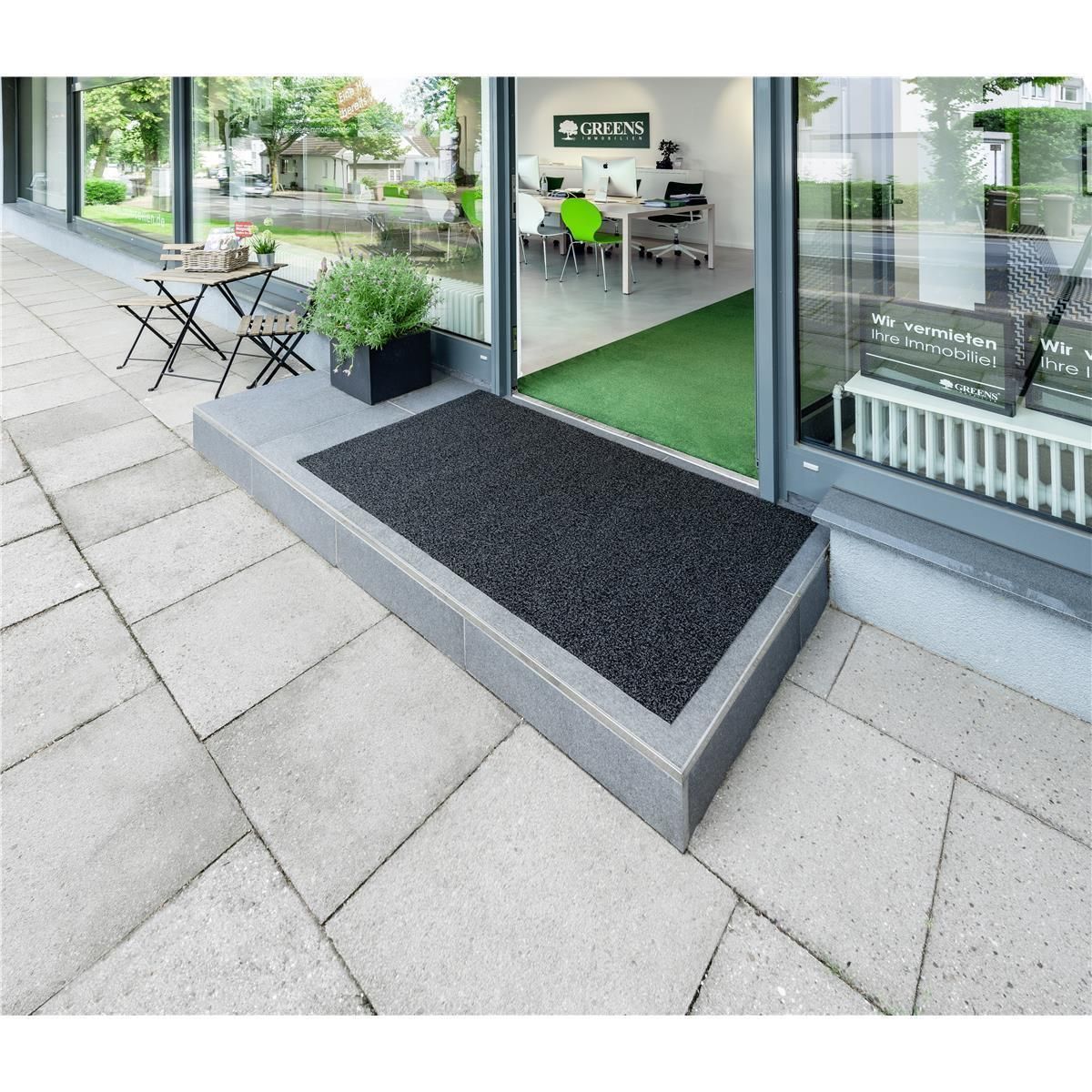 Sauberlauf Anthrazit 85.01 mit Rand - Rollenbreite 100 cm