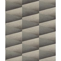 Tapete Modern graphisch Vinyltapete Anthrazit versetzter Ansatz 53 cm x 10,05 m