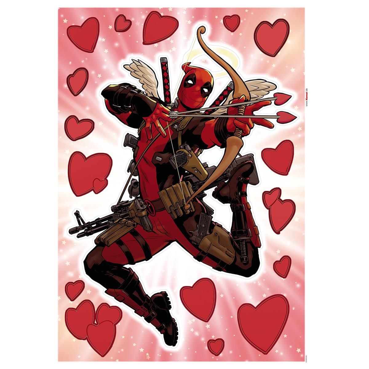 Wandtattoo - Deadpool Lovepool  - Größe 50 x 70 cm