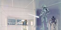 Vlies Fototapete - Star Wars Classic RMQ Stormtrooper Hallway - Größe 500 x 250 cm