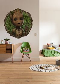 Selbstklebende Vlies Fototapete/Wandtattoo - Groot Little Twig  - Größe 125 x 125 cm