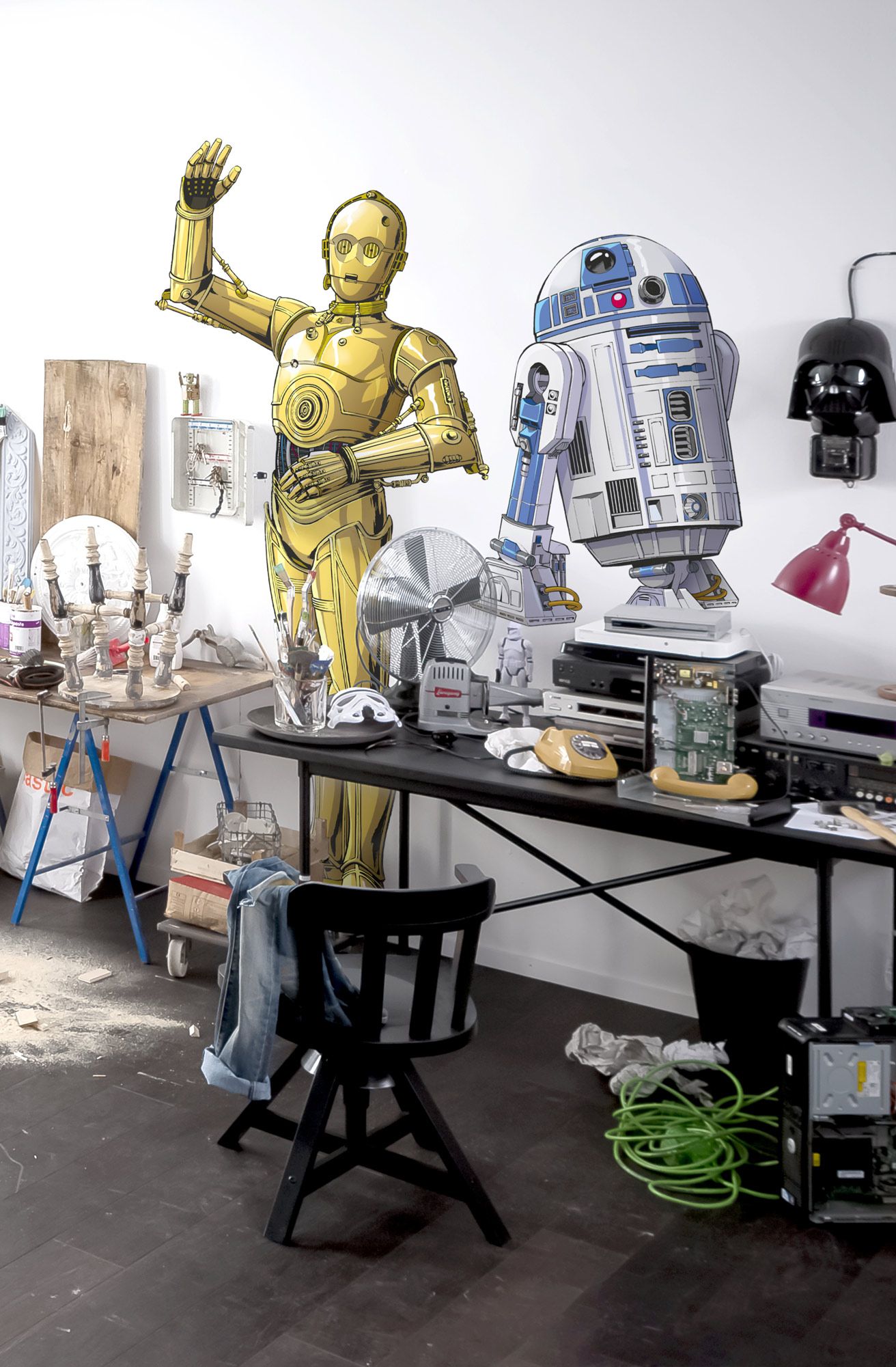 Selbstklebende Vlies Fototapete/Wandtattoo - Star Wars XXL C-3PO - Größe 127 x 200 cm