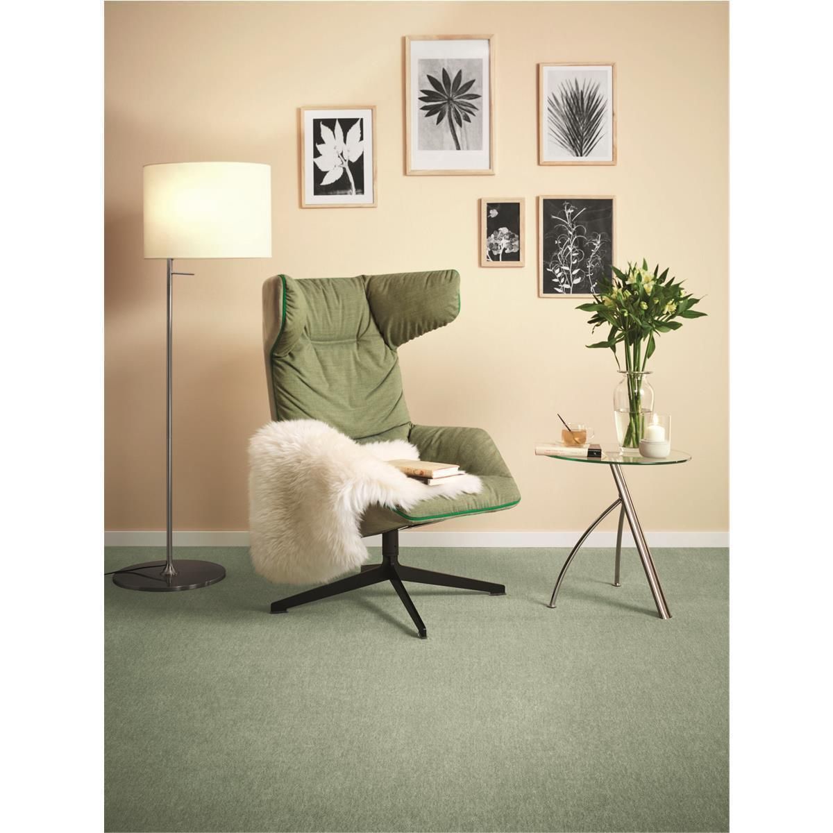 Teppichboden DAS TEPPICHWERK Passion 1002 NUTRIA MELANGE Velours Blau 3R13 - Rollenbreite 400 cm