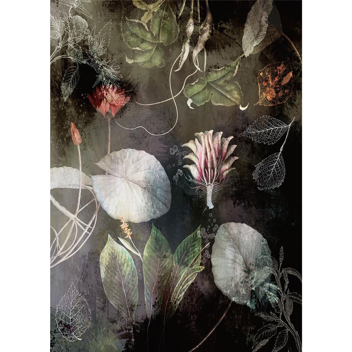 Vlies Fototapete - Night Flowers - Größe 200 x 280 cm