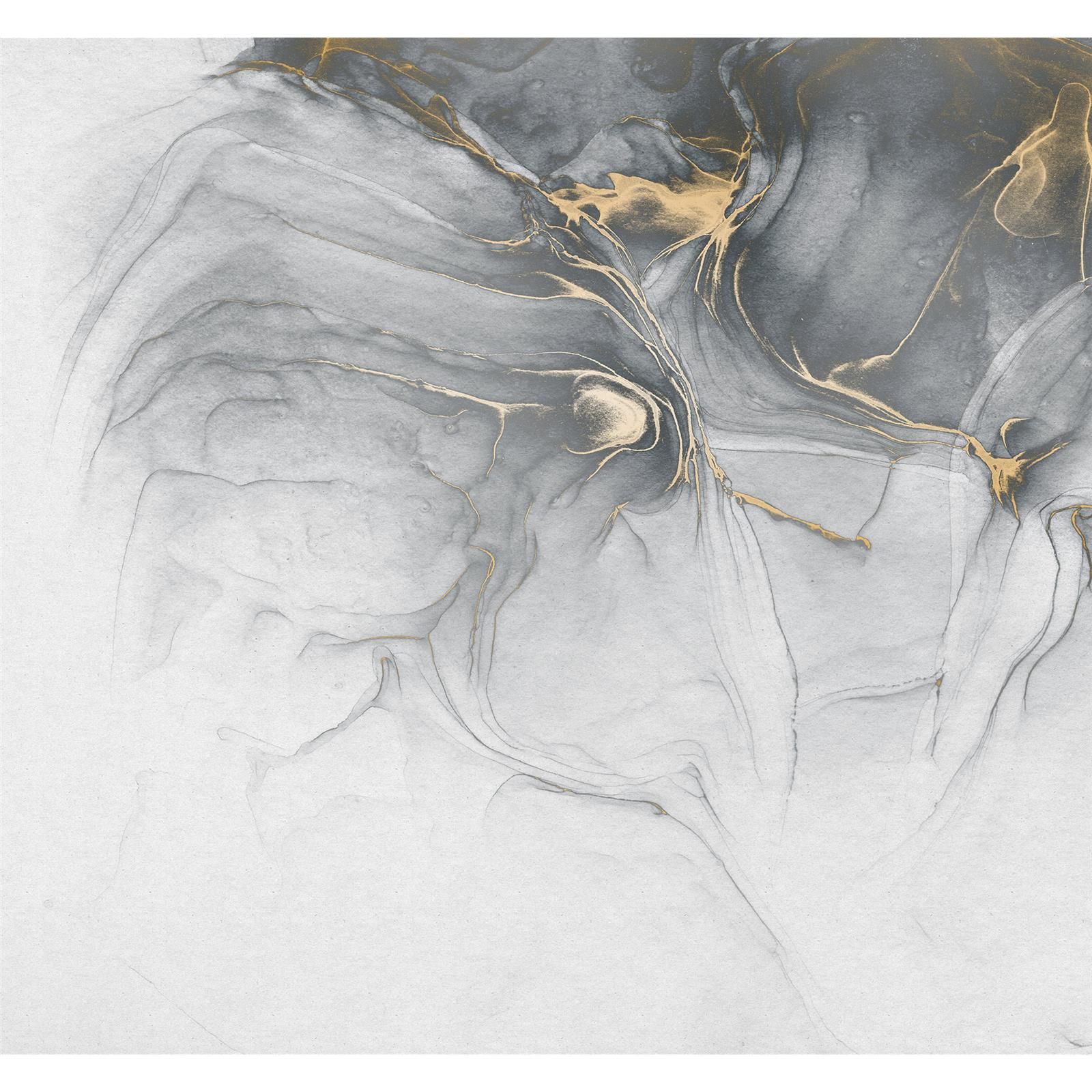 Vlies Fototapete - Ink Gold Fluid - Größe 300 x 280 cm