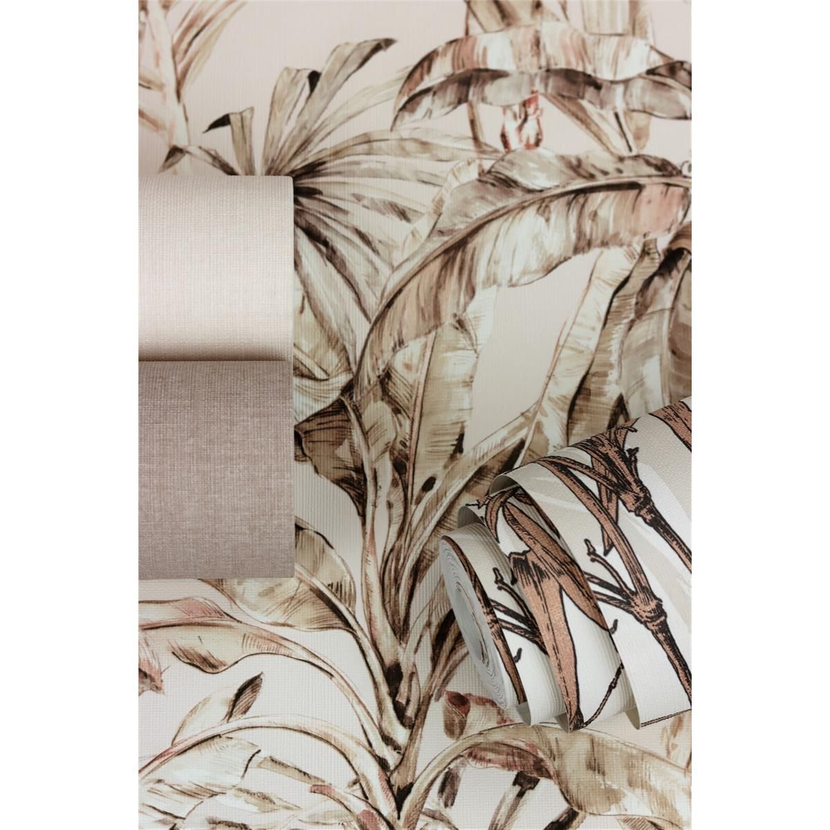 Tapete Basic universell Vinyltapete Rotbeige ansatzfrei 53 cm x 10,05 m