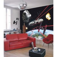 Papier Fototapete - Star Wars Millennium Falcon - Größe 368 x 254 cm