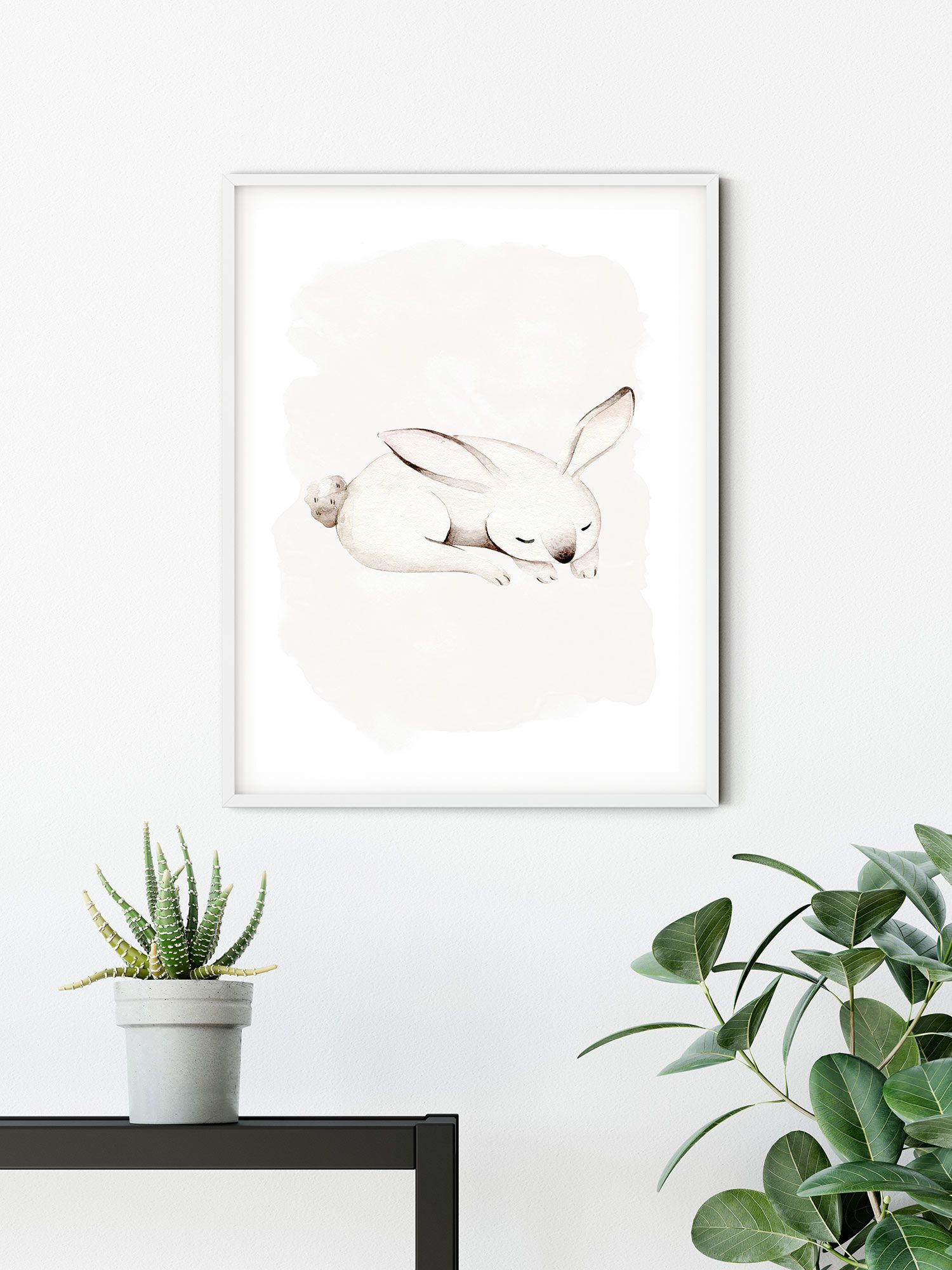Komar Wandbild - Sleepy Bunny - Größe: 50 x 70 cm