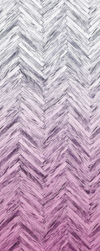 Vlies Fototapete - Herringbone Pink Panel - Größe 100 x 250 cm