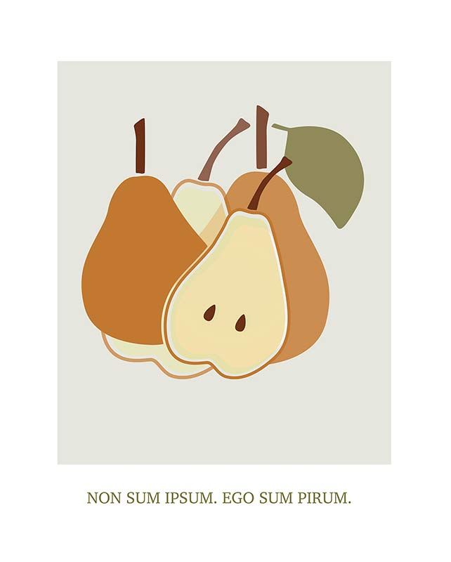 Komar Wandbild - Cultivated Pears  - Größe: 40 x 50 cm