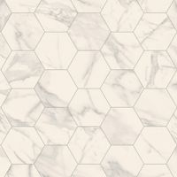 Vinylboden Marble Bianco Hexagon, 200 bis 400 cm breit