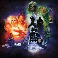 Vlies Fototapete - Star Wars Classic Poster Collage - Größe 250 x 250 cm