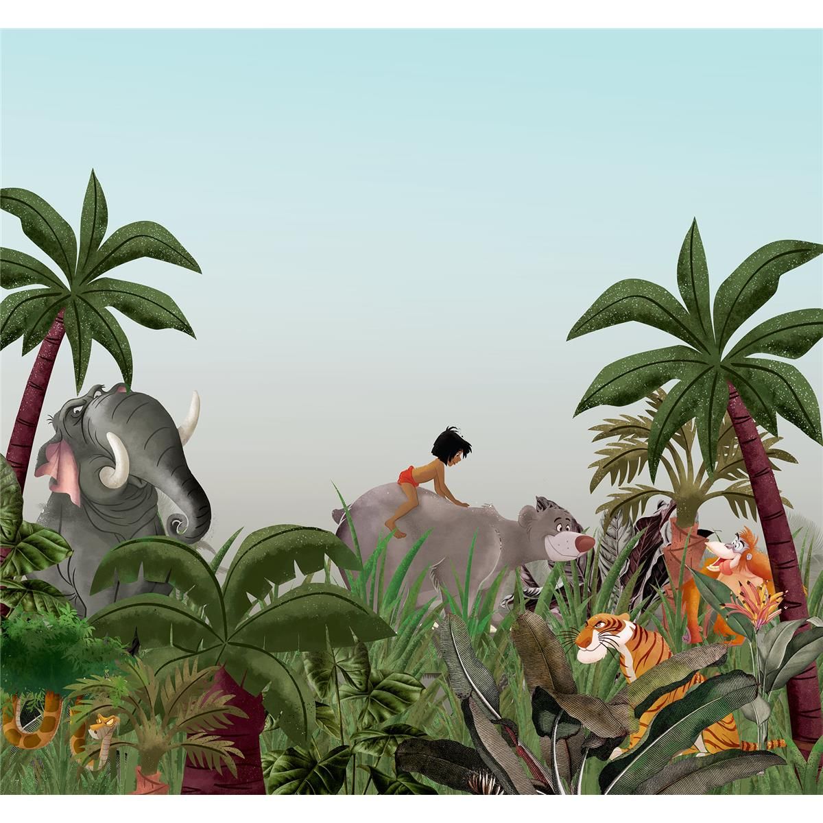 Vlies Fototapete - Jungle Book - Größe 300 x 280 cm