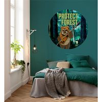 Selbstklebende Vlies Fototapete/Wandtattoo - Star Wars Protect the Forest - Größe 125 x 125 cm