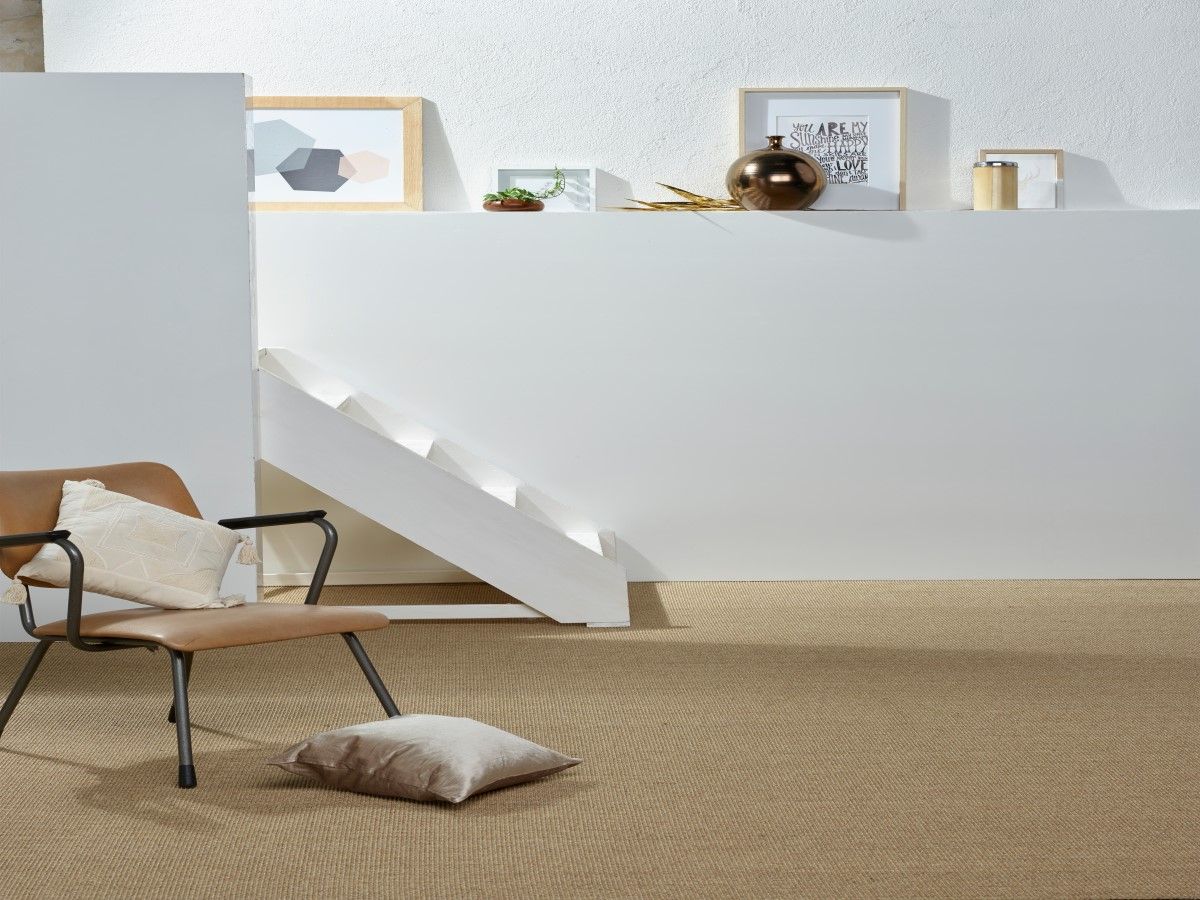Sisal Teppichboden Bouclé Braun 8033 Small-Boucle ITC uni - Rollenbreite 400 cm