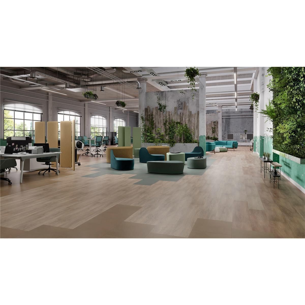 Designboden Woven Vinyl NATURAL Fliese 50 cm x 50 cm - Nutzschichtdicke 0,80 mm