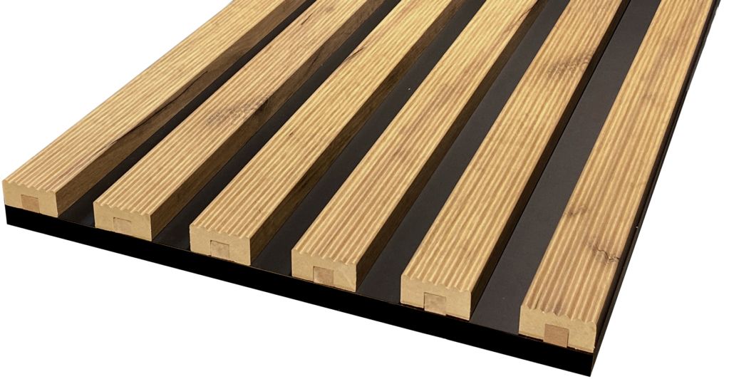Wand- Akustikpaneel Sonoma Trapez mit 6 Lamellen V1 B/H 48,4 cm / 275 cm