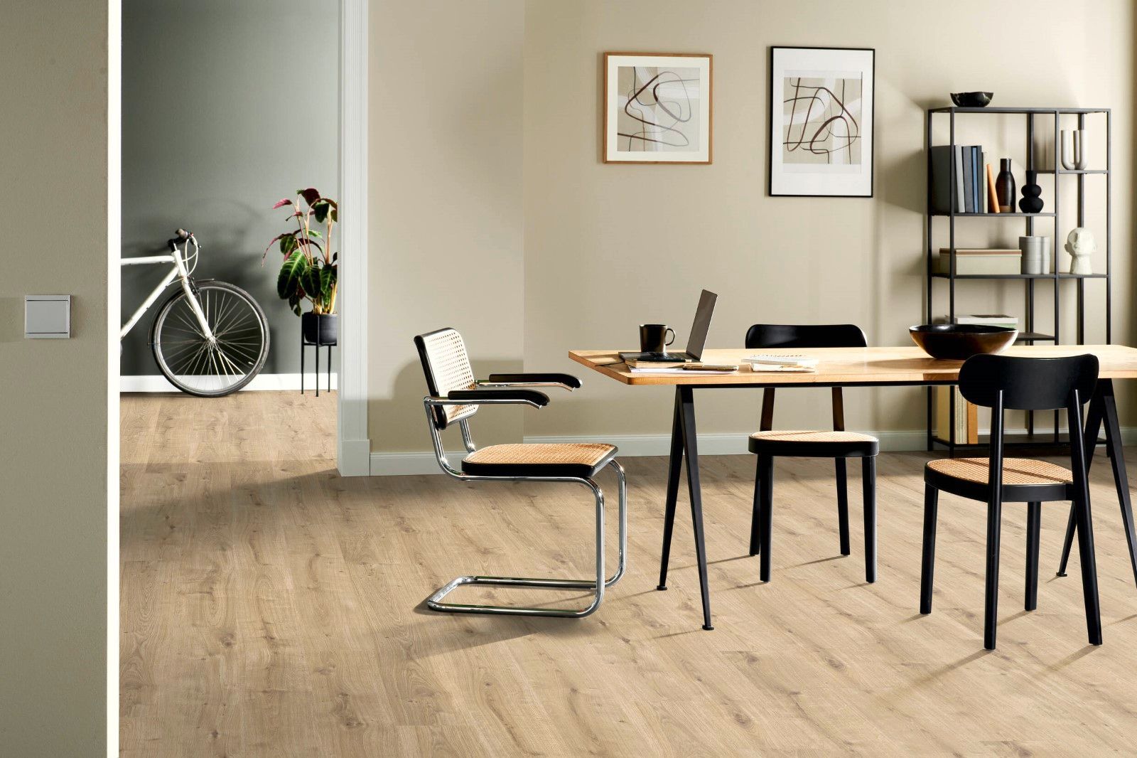 Laminat Planke Holzoptik 1292 x 193 mm mit Klickverbindung Joka Manhattan Normal Plank 3831-Oak pure