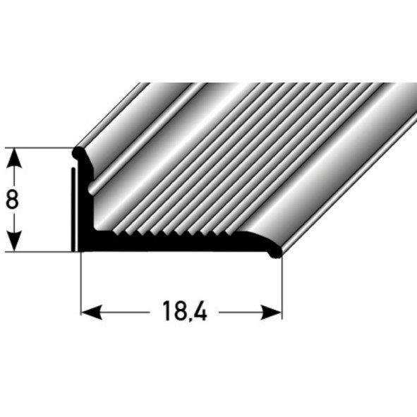 Sockelprofil 8x18,4mm für Wandabschluss 270 x 18,4 cm