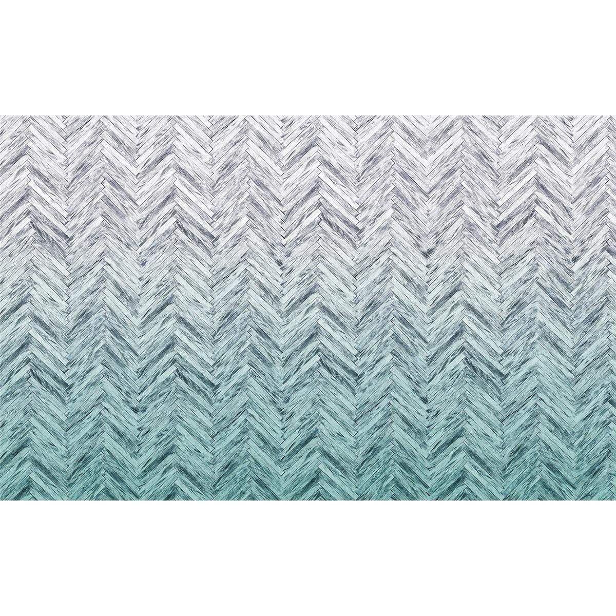 Vlies Fototapete - Herringbone Mint - Größe 400 x 250 cm