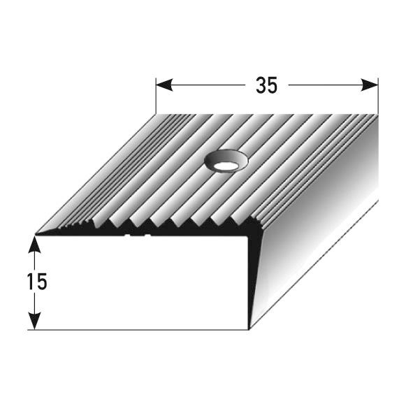 Treppenkante Messing 15 x 35 mm Mess.pol.15x35mm 287117 250cm 250 x 3,5 cm
