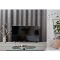Wandpaneele AKUSTIK MDF und Recycling Filz Loft Grau Lamellen 3,18m² - 4 Stck. 265 cm x 30 cm
