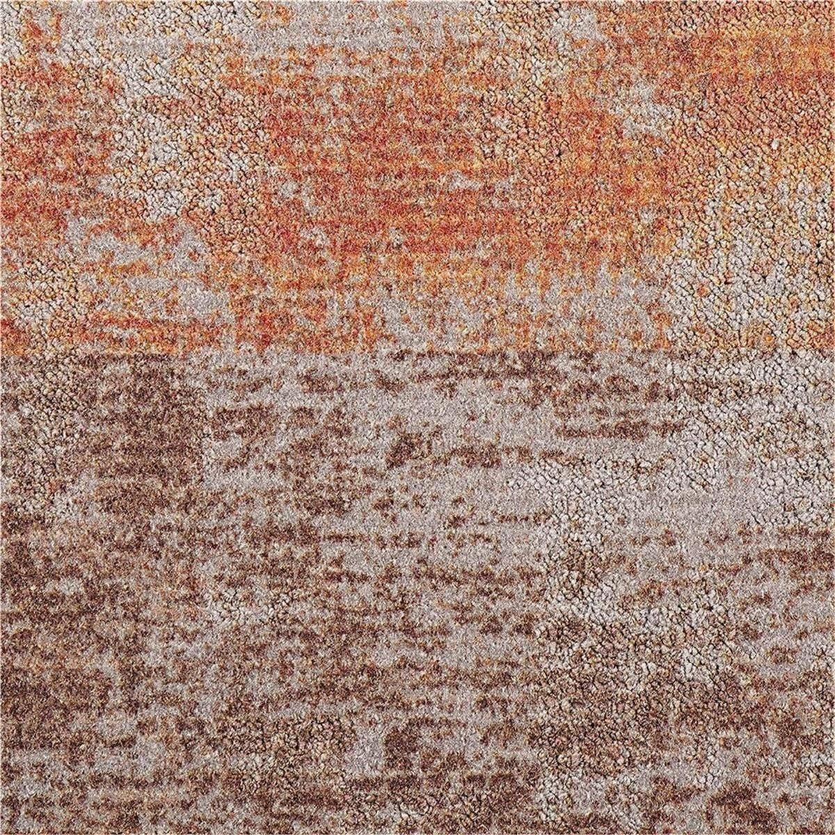 Teppichfliesen 25 x 100 cm selbsthaftend INFLOOR-GIRLOON Switch Braun 014-230 gemustert