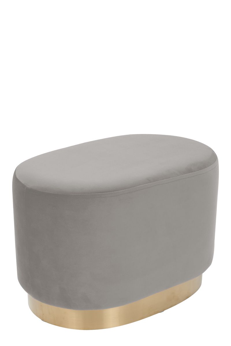 Hocker Nano 410 Hellbraun / Grau - 55 cm (L) x 35,5 cm (B) x 43 cm (H)