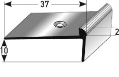 JOKA Treppenkante gebohrt Alu 100 x 3,7 cm