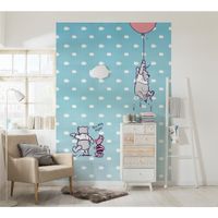Papier Fototapete - Winnie Pooh Piglet - Größe 184 x 254 cm
