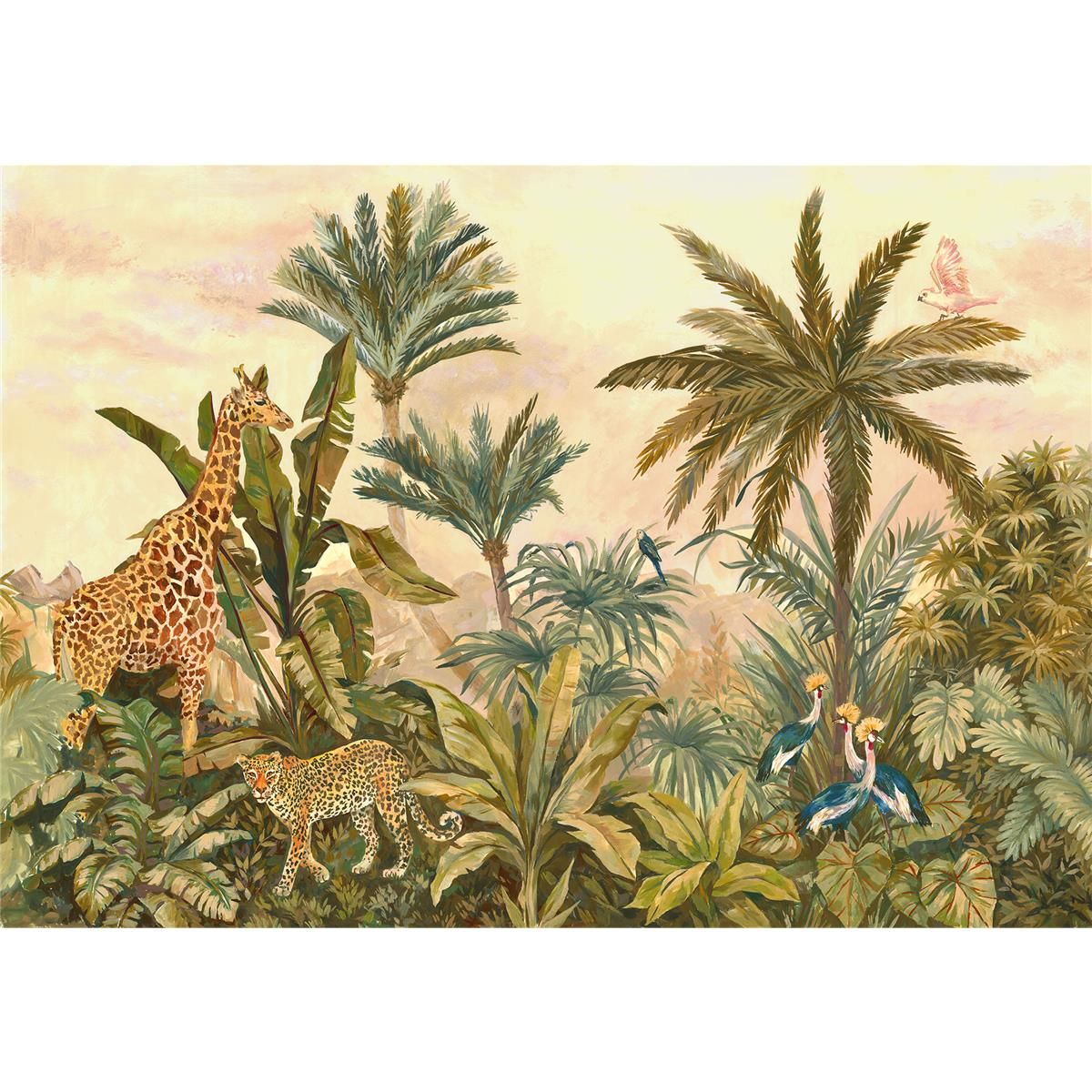 Vlies Fototapete - Tropical Vintage Garden - Größe 400 x 280 cm