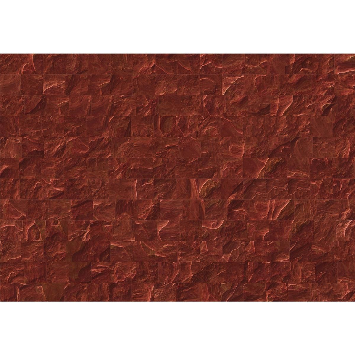 Vlies Fototapete - Red Slate Tiles - Größe 400 x 280 cm