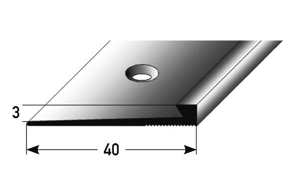 Anstoßprofil 3mm ALU gebohrt SB-Pack silber 479062 270cm 270 cm