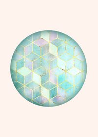 Komar Wandbild - Mosaik Circle Verde - Größe: 30 x 40 cm