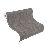 Tapete Modern floral Vinyltapete Anthrazit ansatzfrei 53 cm x 10,05 m