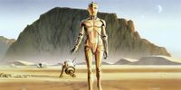 Vlies Fototapete - Star Wars Classic RMQ Droids - Größe 500 x 250 cm