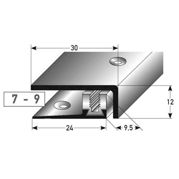 JOKA SLP Edelstahl Abschlussprofil 30 mm Edelstahl matt 429258 270 cm 270 x 3 x 0,15 cm