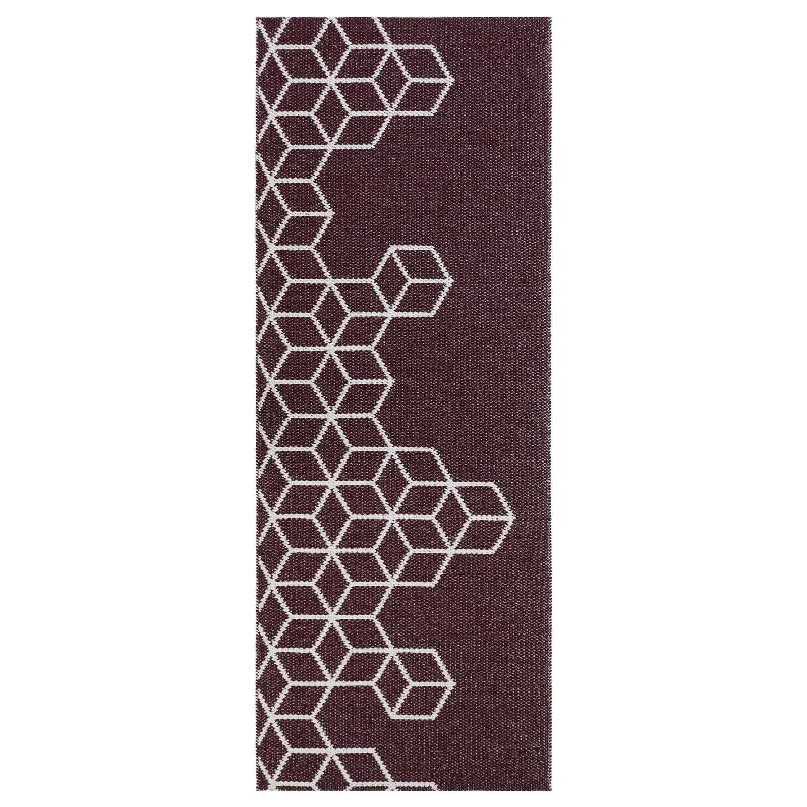 Teppich Swedy MAIA V22 Dunkelrot-Weiss - 60 cm x 200 cm