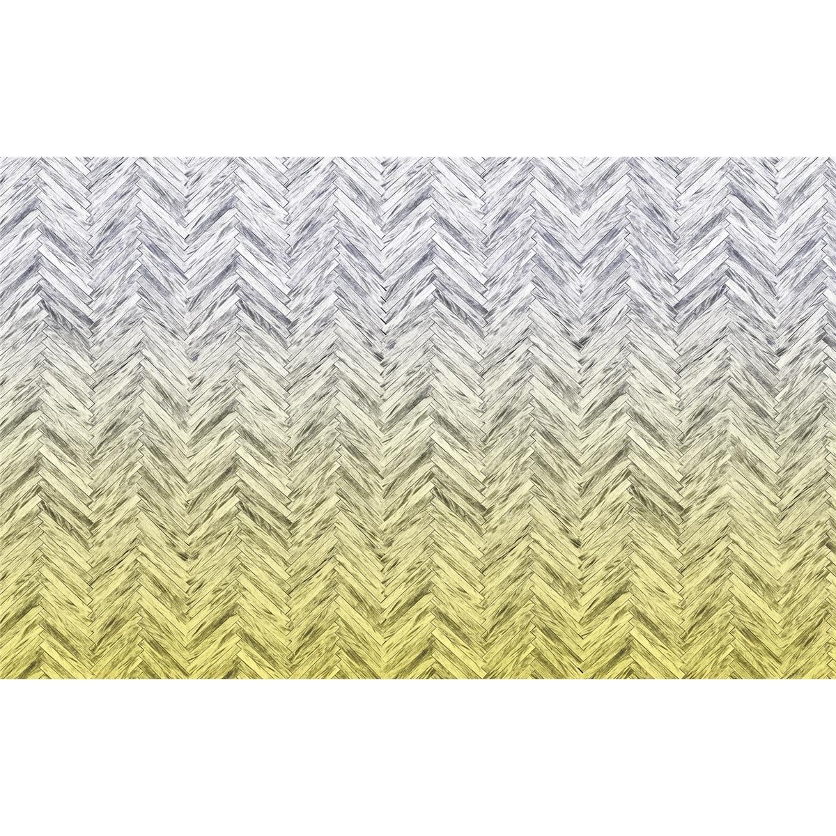 Vlies Fototapete - Herringbone Yellow - Größe 400 x 250 cm