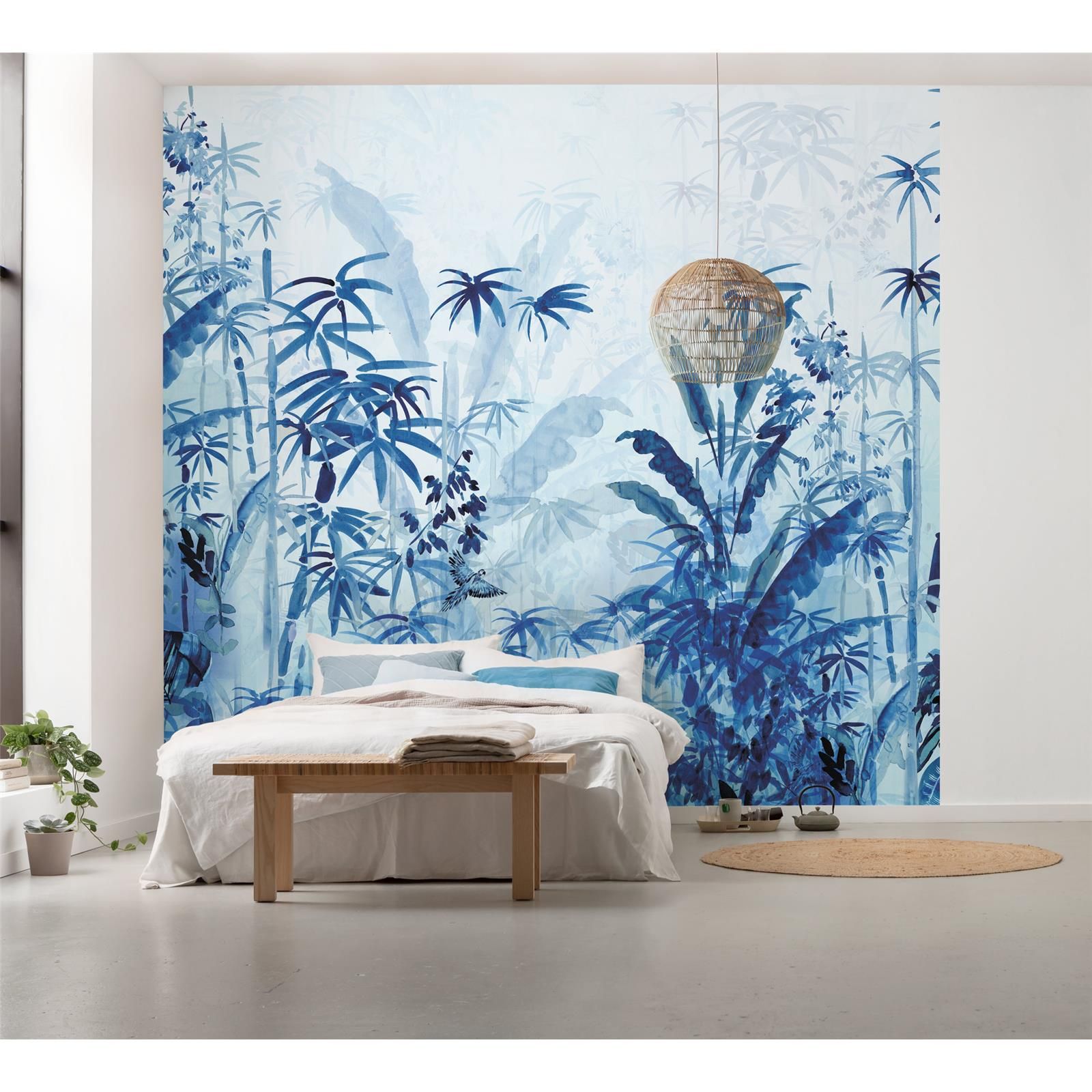 Vlies Fototapete - Blue Jungle - Größe 300 x 280 cm