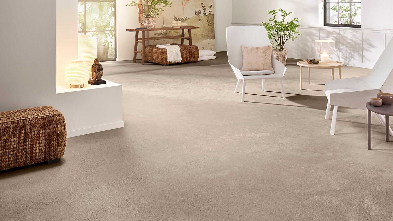 Teppichboden Vorwerk Superior 1069 BARISTA Velours Natur 8K22 - Rollenbreite 500 cm