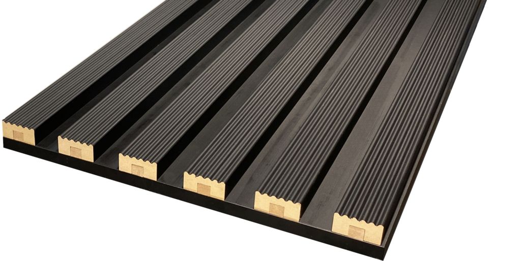 Wand- Akustikpaneel Sonoma Trapez mit 6 Lamellen V1 B/H 48,4 cm / 275 cm