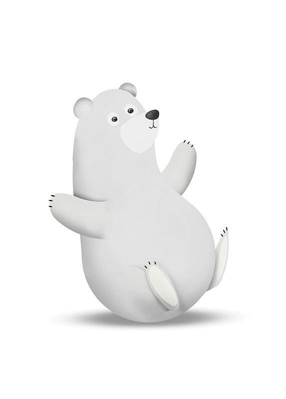 Komar Wandbild - Cute Animal Polar Bear  - Größe: 50 x 70 cm