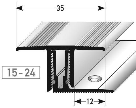 JOKA APL-Klick 15-24 mm silber 684442 270cm 270 x 3,5 cm