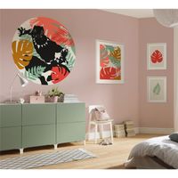 Selbstklebende Vlies Fototapete/Wandtattoo - Winter Tropics Black Panther - Größe 125 x 125 cm