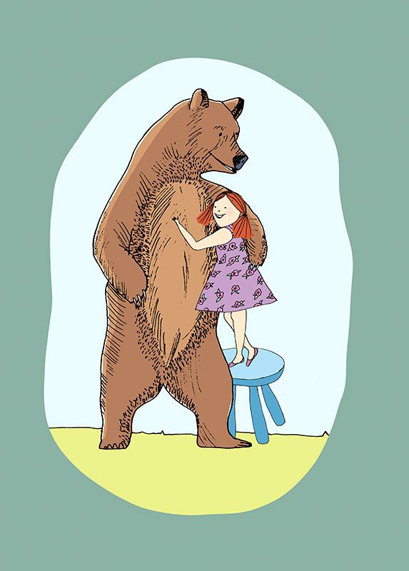 Komar Wandbild - Lili and Bear - Größe: 50 x 70 cm