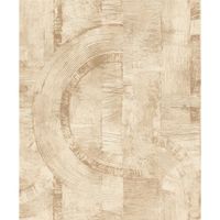 Tapete Modern graphisch Vinyltapete Creme dunkel versetzter Ansatz 53 cm x 10,05 m
